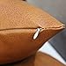 JOJUSIS Modern Leather Throw Pillow Covers for Couch Sofa Bed Set of 2 18 x 18 Inch 100% Faux Leather