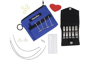 ChiaoGoo TWIST BLUE Shorties Interchangeable Knitting Set - 2" & 3" Tips (7230S)