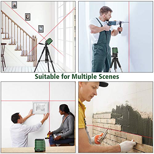 Laser Level, BeiXun LYTETO Cross Line Laser Level with Dual Modules Measuring Ranges 50ft, Self-Leveling Vertical and Horizontal Line, Magnetic Mount Base and Batteries Included - Thumbnail 7