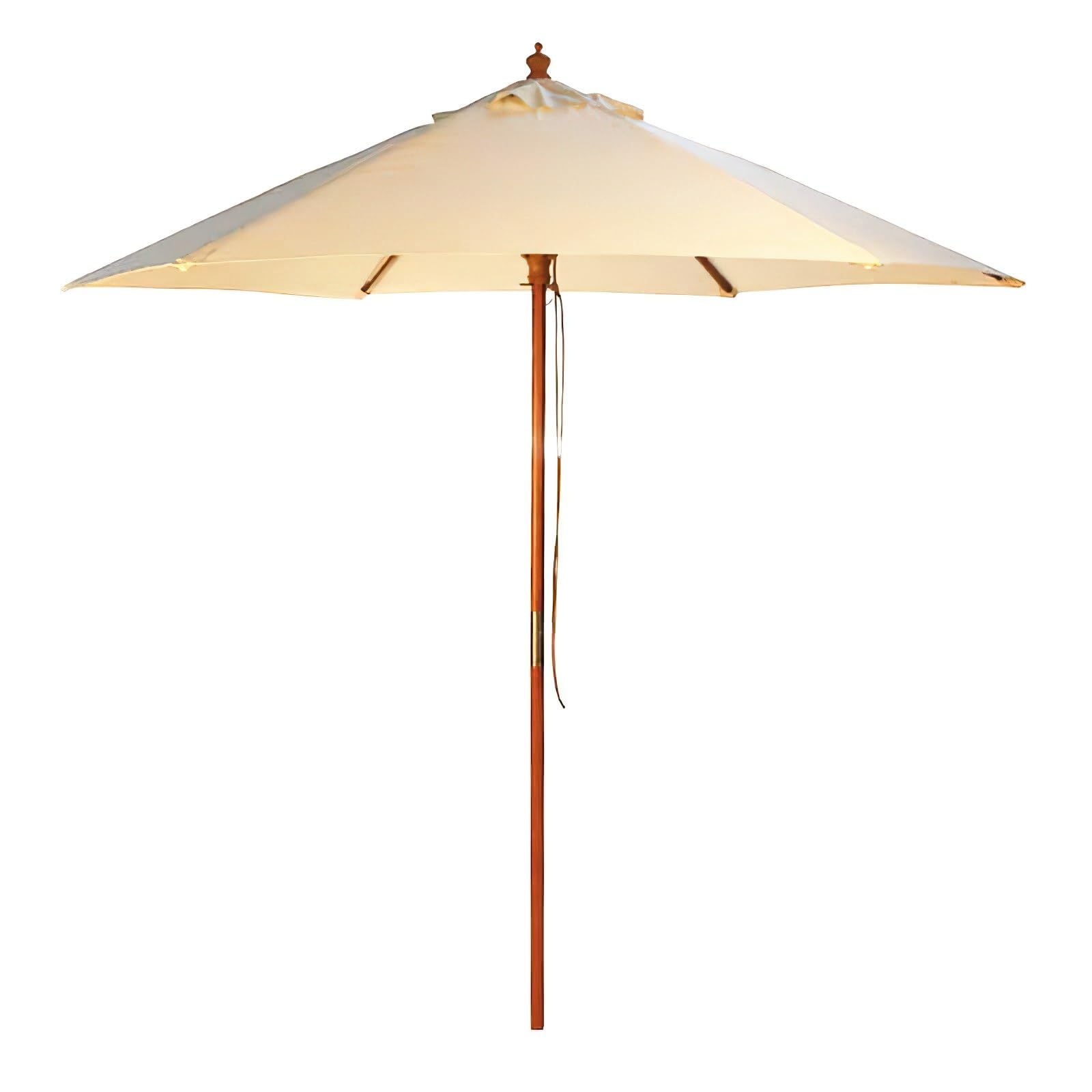 BrackenStyle Wooden Garden Parasol – Pully Operated and Machine Washable Garden Umbrella (Natural) — image 1