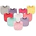 Hudson Baby Unisex Baby Drooler Bib with Waterproof Lining, Pink, One Size
