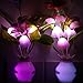 Taozi 2 PCS Kids Night Light Bathroom Kitchen Bedside Wall Light Lamp Color Changing Plug In LED Mushroom Flower Nightlight (Cream)