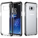 Galaxy S8 Case, MoKo Crystal Clear TPU Bumper Gel Case Shockproof TPE Edge + Rigid PC Hard Back Cover for Samsung Galaxy S8 5.8 Inch (2017) - Black