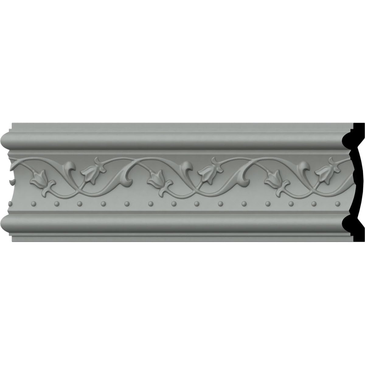 Photo 1 of ***DAMAGED - SEE NOTES/PICTURES***
Ekena Millwork 3 7/8"H x 3/4"P x 94 1/2"L, (4 1/8" Repeat), Marcella Running Leaf Chair Rail