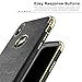 LOHASIC Leather Case for iPhone Xs Max, Luxury Slim Flexible Soft Full Body Grip Bumper Protective Cover Cases - Black