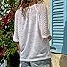 Drindf Women's T-Shirt,Lace 3/4 O-Neck Top S-5Xl, Semi-Sheer Style For Ladies