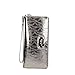 Michael Kors Jet Set Travel Continental Nickel Mirror Zip Around Wallet Wristlet