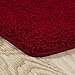 Bedford Home 2 Piece Memory Foam Shag Bath Mat Set - Absorbs Moisture, Dries Quickly, Non Slip Bathroom Rug, Water Absorbent Carpet, Machine Washable - Burgundy
