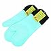 Silicone Oven Mitts and Potholders (4-Piece Set) Heavy Duty Cooking Gloves, Kitchen Counter Safe Trivet Mats | Advanced Heat Resistance, Non-Slip Textured Grip (Pot Holder&Oven Mitts, Turquoise/Black)