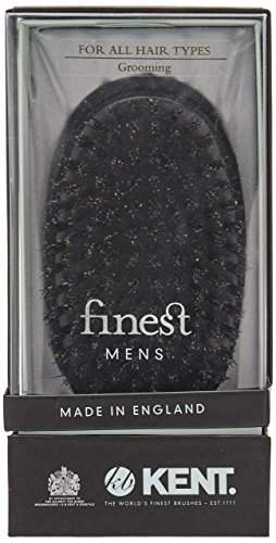 Kent Brushes Oval Ebony Wood Hairbrush, 6 Ounce
