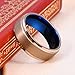 Three Keys Jewelry 8MM Tungsten Wedding Ring for Men Rose Gold Brushed Mens Wedding Band Engagement Ring