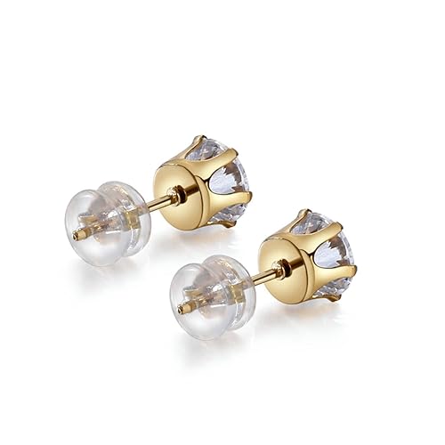 Earring Backs for Droopy Ears, 18K Gold Silicone Earring Backs for