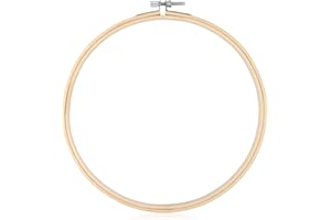 Embroidery Hoop, KISSBUTY 7.9 inch/ 20cm Bamboo Embroidery Hoop Round Bamboo Circle Cross Stitch Hoop Ring for Art Craft Handy Sewing (1)