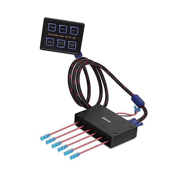 Rupse-12V24V-6-Gang-LED-Touch-Control-Panel-Box-Switch-960W-Output-Power-for-Car-Marine-Boat-Caravan