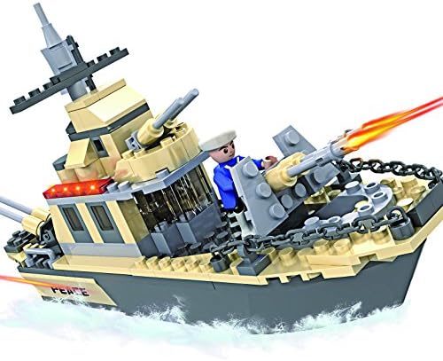 231-Piece Building Block Set – Plastic Military Toy Warships for Boys and Girls – Promotes Cognitive and Social Skills, Early Learning – Supports Hand-Eye Coordination