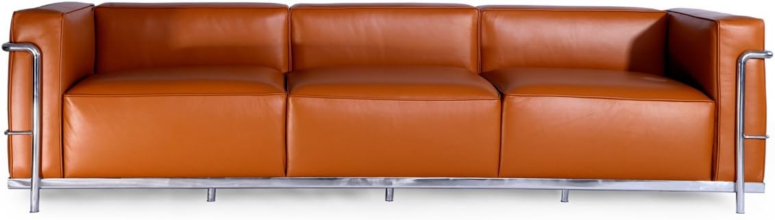 Amazon Com Kardiel Le Corbusier Style Lc3 Sofa 3 Seat Caramel
