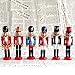 ORITA Christmas Wooden Nutcracker Soldier Ornament Decoration for Home 6 Pieces