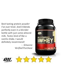 Optimum Nutrition Optimum Nutrition Gold Standard - Polvo para proteínas de rueda, paja y...
