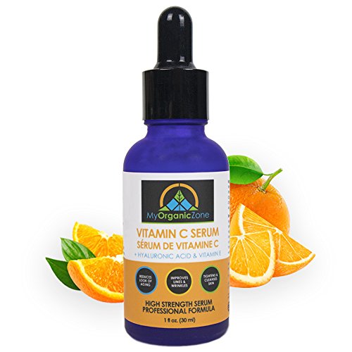 Vitamin C Serum with Hyaluronic Acid and Vitamin E, Anti Aging and Anti Wrinkle Serum for Face and Skin, Skin Tightening and Bleaching (1fl.oz/30ml)
