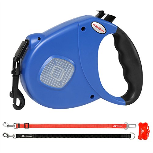 HODGSON Retractable Dog Leash with Two Alternative Biteproof Front