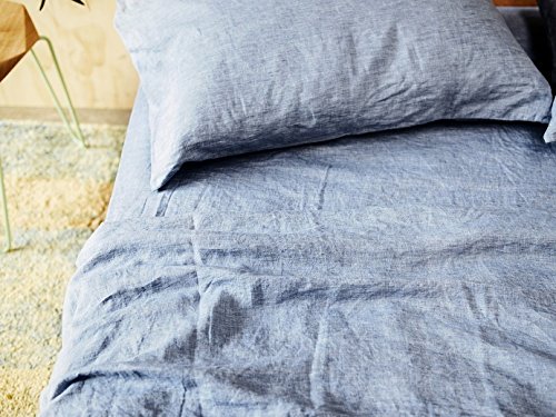 Merryfeel Luxurious 100% Pure French Linen Chambray Sheet Set - Queen