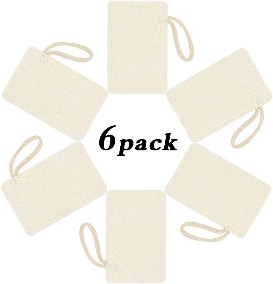 6 Pack Dishwashing Sponges 100% Biodegradable and Zero Waste Natural Loofah Sponges for Kitchen