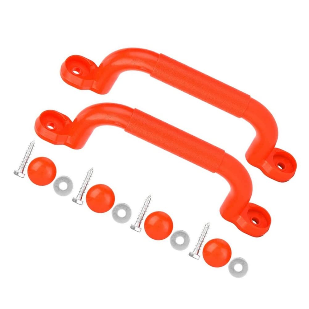 Game Grab Handles Kids Grab Handles Solid Safety Handles Playground Handles for Climbing Frame Tree House Dens Play House(Red)