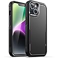 JETech Case for iPhone 14 Plus 6.7-Inch, Heavy Duty Dual-Layer Rugged Protection, Shockproof Protective Tough Phone Cover with Matte Back (Black)