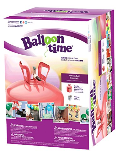 Blue Ribbon Balloon Time Disposable Helium Tank 14.9 cu.ft - 50 Balloons and Ribbon Included - //coolthings.us