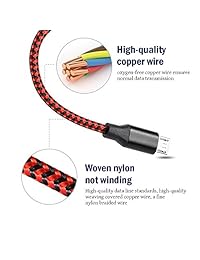 Micro USB Cable, 5Pack 3Ft 6Ft 10Ft Nylon Braided High Speed 2.0 USB to Micro USB Charging Cables Android Fast Charger Cord for Samsung Galaxy S7 Edge S6 S4 S5, Note 5 4, HTC, LG, Tablet