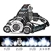 CAMTOA 5000LM Focusable Led Headlight,3 LED 3 X T6 Rechargeable Headlamp + 2R5 LED Head lamp 4 Modes Headlight Flashlight Torch For Outdoor Sports Camping Biking Hunting Fishing (black 2)