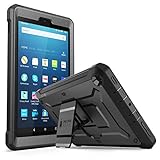 Fire HD 8 2017 Case, SUPCASE Unicorn Beetle PRO Series [Heavy Duty] Rugged Protective Cover with Built-in Screen Protector Case for Amazon Fire HD 8 Tablet (7th Generation) 2017 Release (Black/Black)