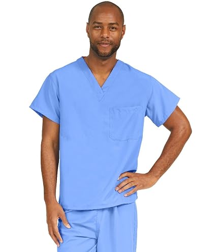 Amazon.com: Medline PerforMAX One-Pocket Reversible Scrub Top, ANG