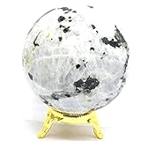 Healing Crystals India 40-50mm Natural Gemstone Sphere Ball Aura Balancing Metaphysical Ball (Rainbow Moonstone)