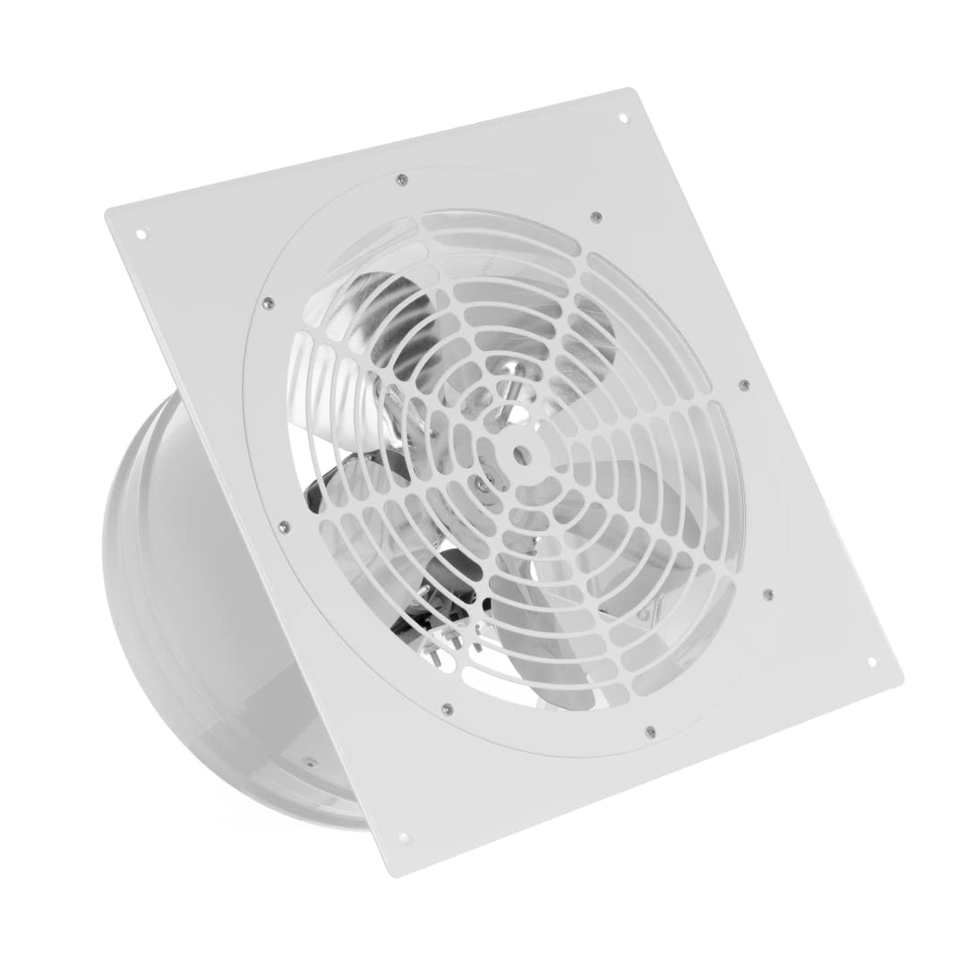 EUROPLAST Ø 250 mm Industrial Extractor Fan - Metal Wall Fan - White