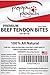 Peppy Pooch Beef Tendon Bites 1lb Pack, All-Natural American Beef Treats for Dogs. Made in USA.