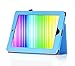 SAVEICON PU Folio Leather Case Cover with Built-in Stand for Apple iPad 1 1st Generation-Baby Blue