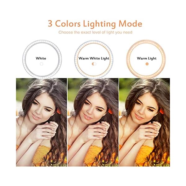 XHCP Elektronik Ringlicht Ringlicht mit Stativ 10 Zoll 26 cm USB-Schnittstelle Dimmbare LED Selfie Stick Kamera Telefon… – Bild 6
