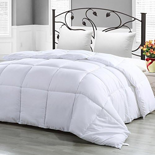Down Alternative Comforter Duvet Insert King White Solid - Hypoallergenic, Plush Siliconized Fiberfill, Box Stitched Exclusively by Philly Linens