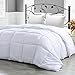 Philly Linens All Season Down Alternative Comforter Luxury Hotel Collection Duvet Insert with Corner Tab,Warm Fluffy,Hypoallergenic,Plush Siliconized Fiberfill,Queen Comforter White
