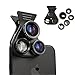 Cell Phone Camera Lens - BTIME 5 in 1 Professional HD Camera Lens Kit 2.5X Telephoto Lens +180° Fisheye + 0.62X Wide Angle + 15X Macro Lens +CPL Polarized Lens