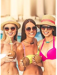 meekoo 8 Pieces Single Faux Pearl Choker Necklace 3 Bead Necklace Single Gemstone Turquoise Choker and Turquoise Necklace on Leather Cord for Women Girl