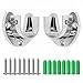 GRESATEK Heavy Duty Stainless Steel Rod Socket Flange Set Rod Holder Set for Closet Poles Up to 1-1/3