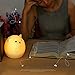 Mystery 3-Modes Silicone Soft LED Multicolor Baby Night Light, USB Rechargeable Children Night lamp with Warm White, Single Color, 7-Color Breathing Three Lighting Modes for Kids Adults Bedroom (B)