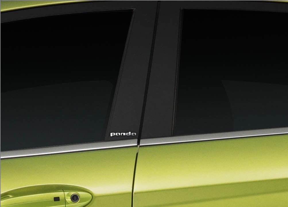 2 X FIAT PANDA CHROME VINYL CAR DOOR PILLAR DECALS STICKERS GRAPHIC ADHESIVE Amazon.co.uk Car