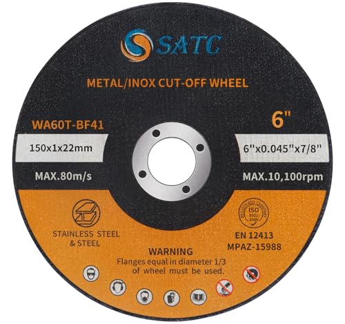 S SATC Cutting Wheel 6 in 6" x.045 x7/8" Cut Off Wheels