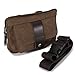 Ibagbar Small Fashion Multifunction Vintage Canvas Waist Bag Fanny Pack Running Pack Outdoor Bag Sporting Bag Cycling Leisure Bag with Detachable Belt for Men and Women Brown
