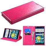 ZTE Grand X Max Plus Case, ZTE Grand X Max Case, Nagebee - Wallet Flip Case Pouch Cover Fold Stand case Premium Leather Wallet Flip Case (Fold Wallet Pink)