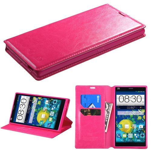 ZTE Grand X Max Plus Case, ZTE Grand X Max Case, Nagebee - Wallet Flip Case Pouch Cover Fold Stand case Premium Leather Wallet Flip Case (Fold Wallet Pink)