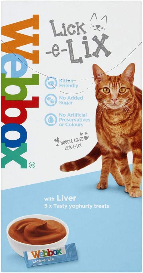 Webbox Lick-e-Lix Cream with Liver 5 x 10g Sachets (Pack of 3)